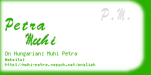 petra muhi business card